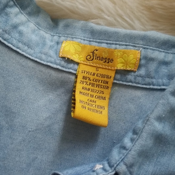 Denim tie top - Picture 2 of 4